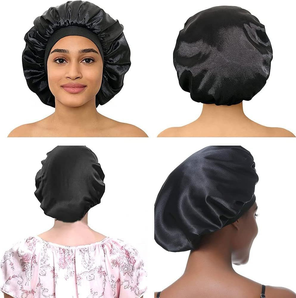 Bonnet en Satin 2-en-1 – Douche & Nuit, Protection Cheveux