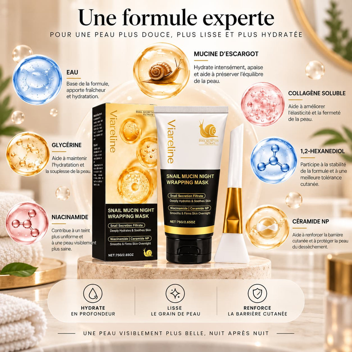 Masque de Nuit Hydratant & Exfoliant