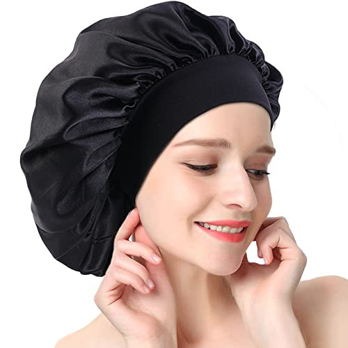 Bonnet en Satin 2-en-1 – Douche & Nuit, Protection Cheveux
