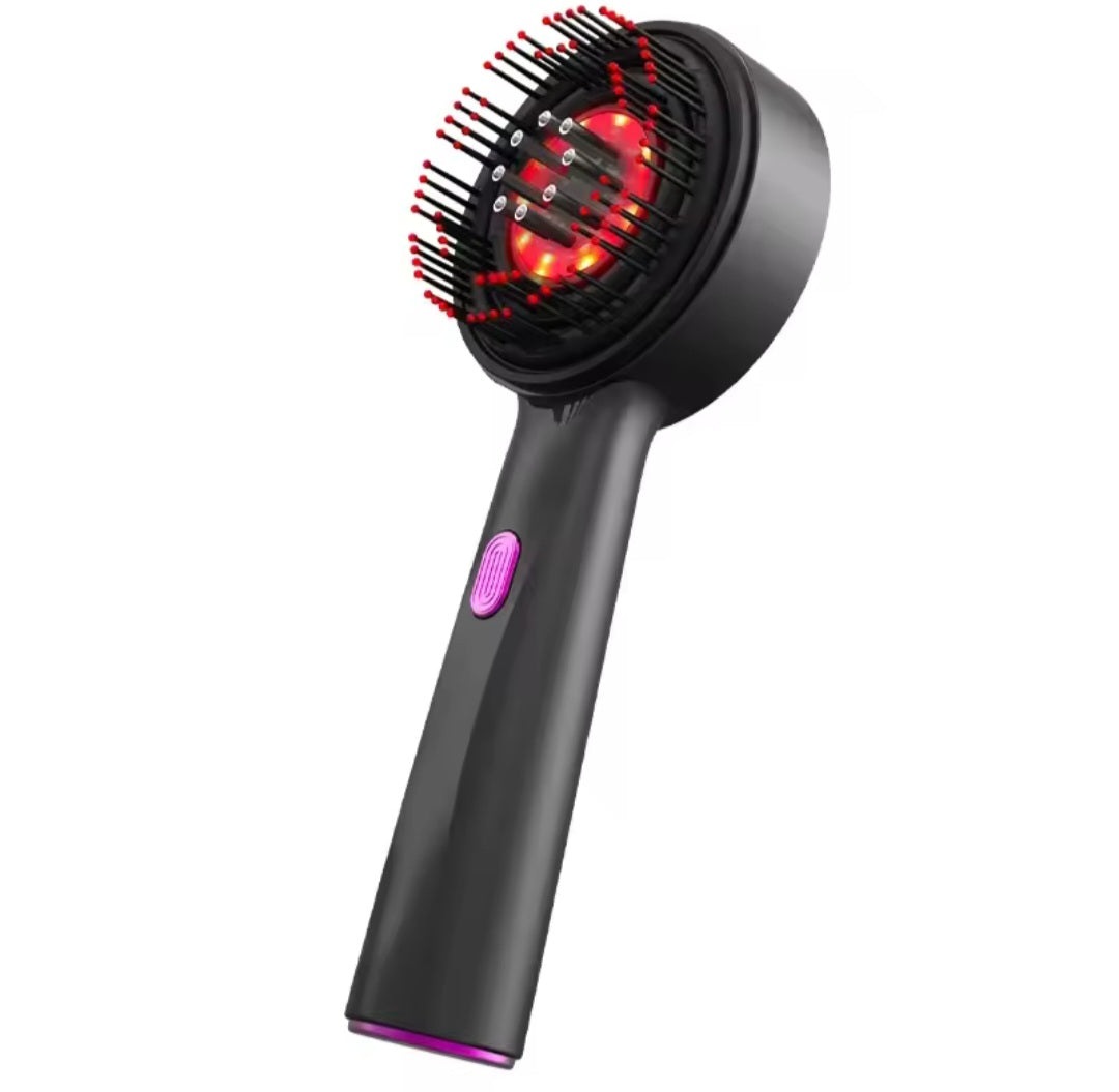 "EDDA : Brosse de Massage pour Capillaire avec Lumière Rouge et Huiles Essentielles au romarin offerte ! .